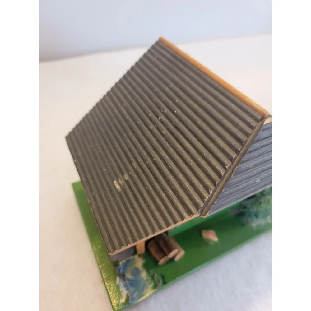 MAPSA Swiss Chalet Music Box Vintage Alpine Cabin Jewelry Box Wood Dr Schiwago